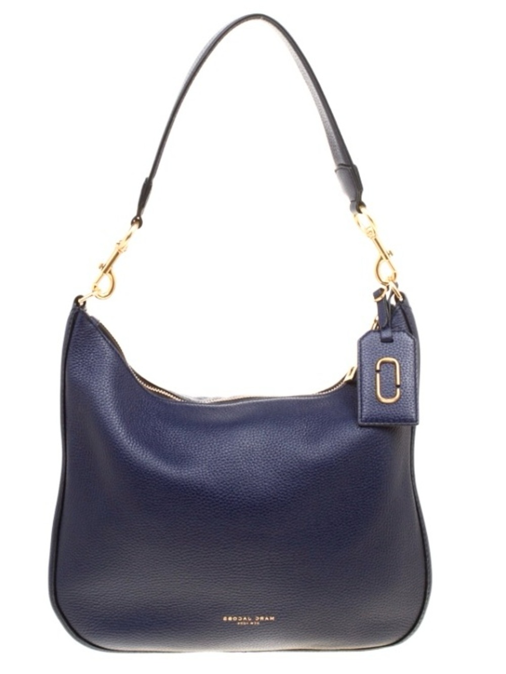 Marc Jacobs Gotham Hobo Bag Navy Pebble Leather $495 Rtl